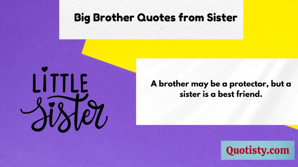 Big Brother Quotes from Sister