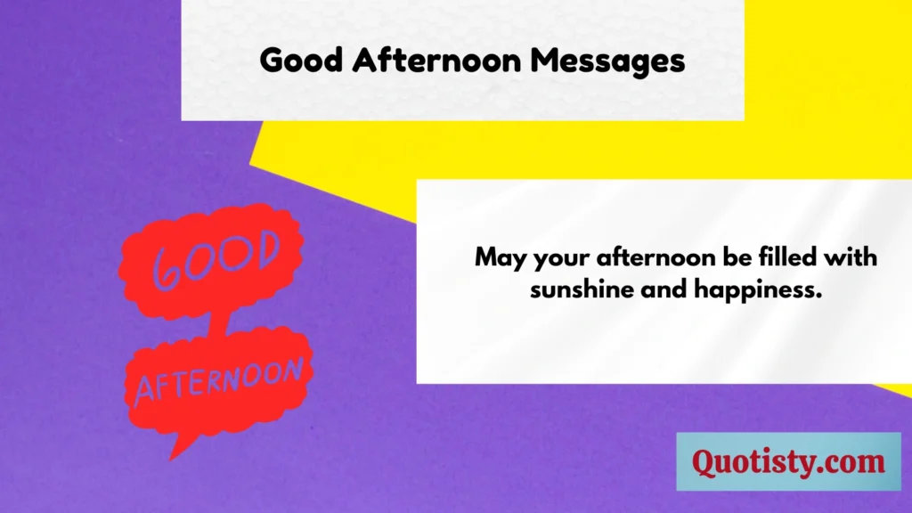 Good Afternoon Messages 