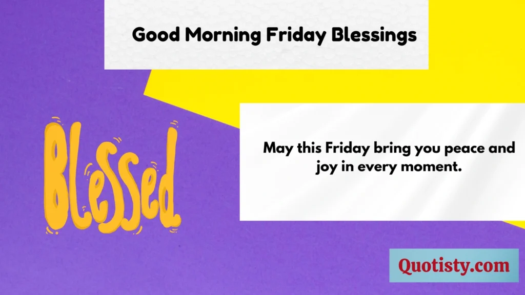 Good Morning Friday Blessings