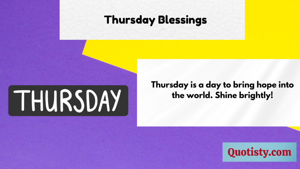 Thursday Blessings 