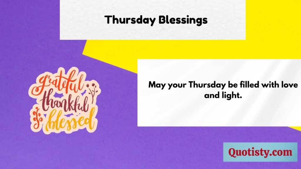 Thursday Blessings 
