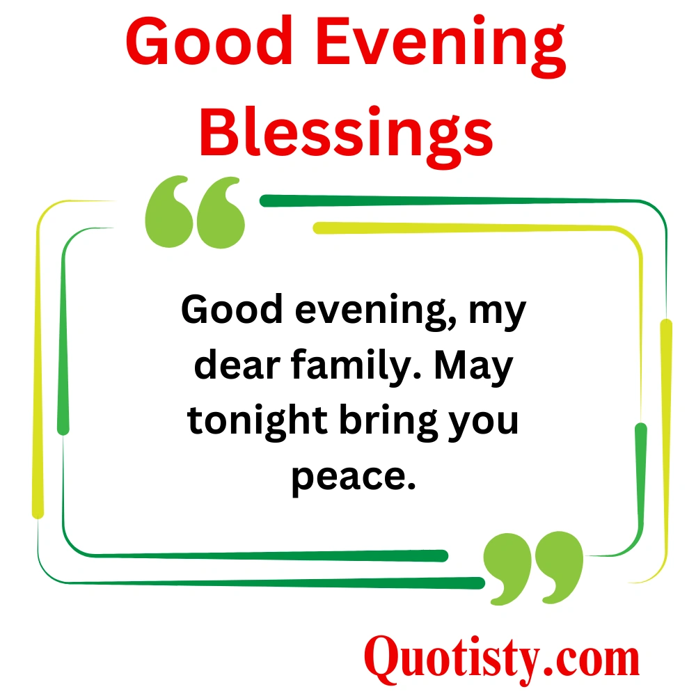 Good Evening Blessings