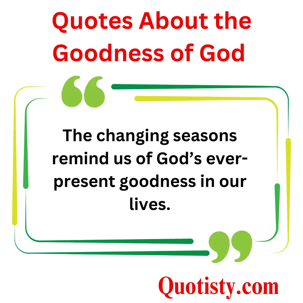  God’s Goodness in Nature