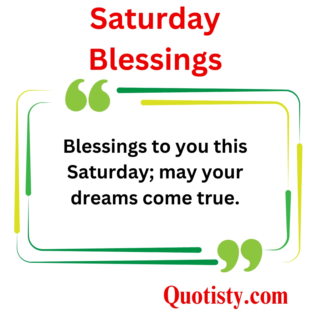 Saturday Blessings