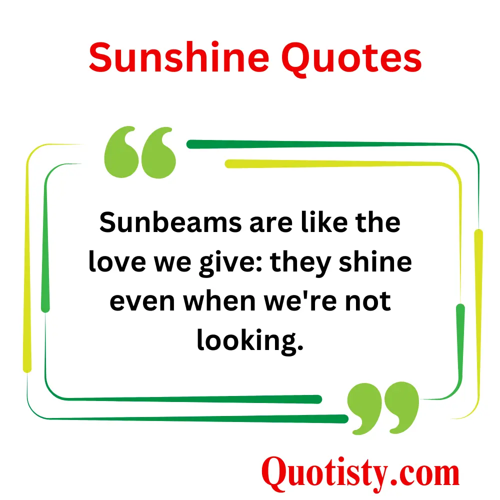 Sunshine Quotes to Spread Positivity