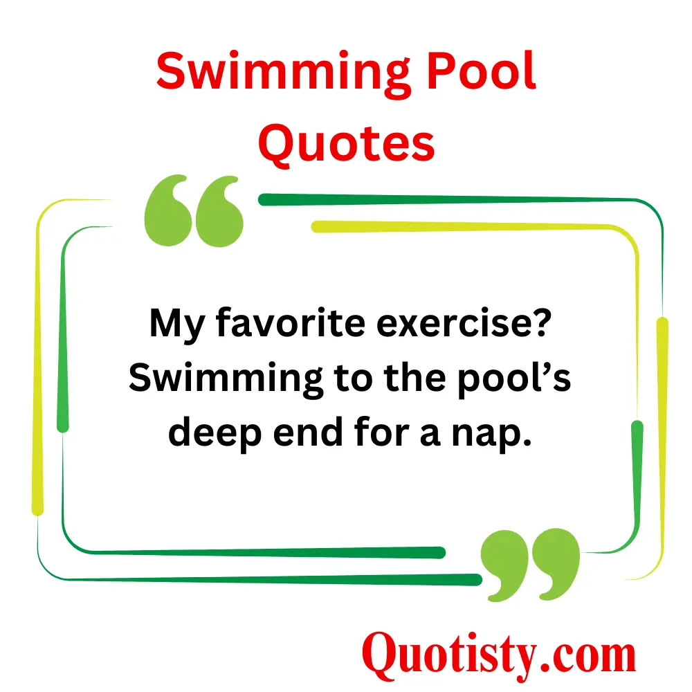 Funny Swimming Pool Quotes