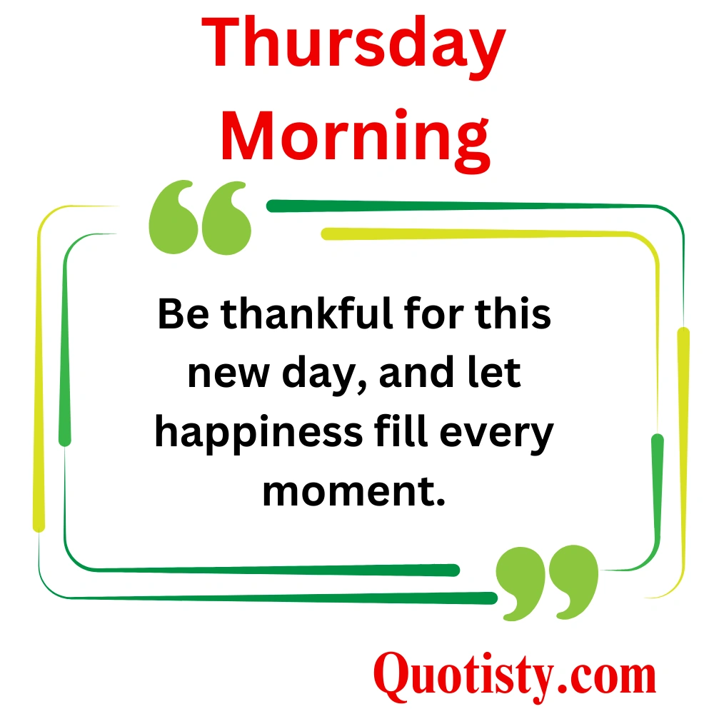 Thursday Morning