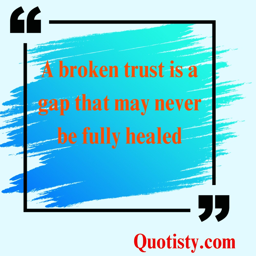 Trust is Broken